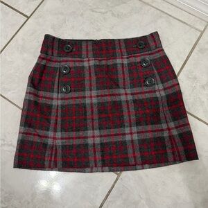 Gap Plaid Wool Skirt